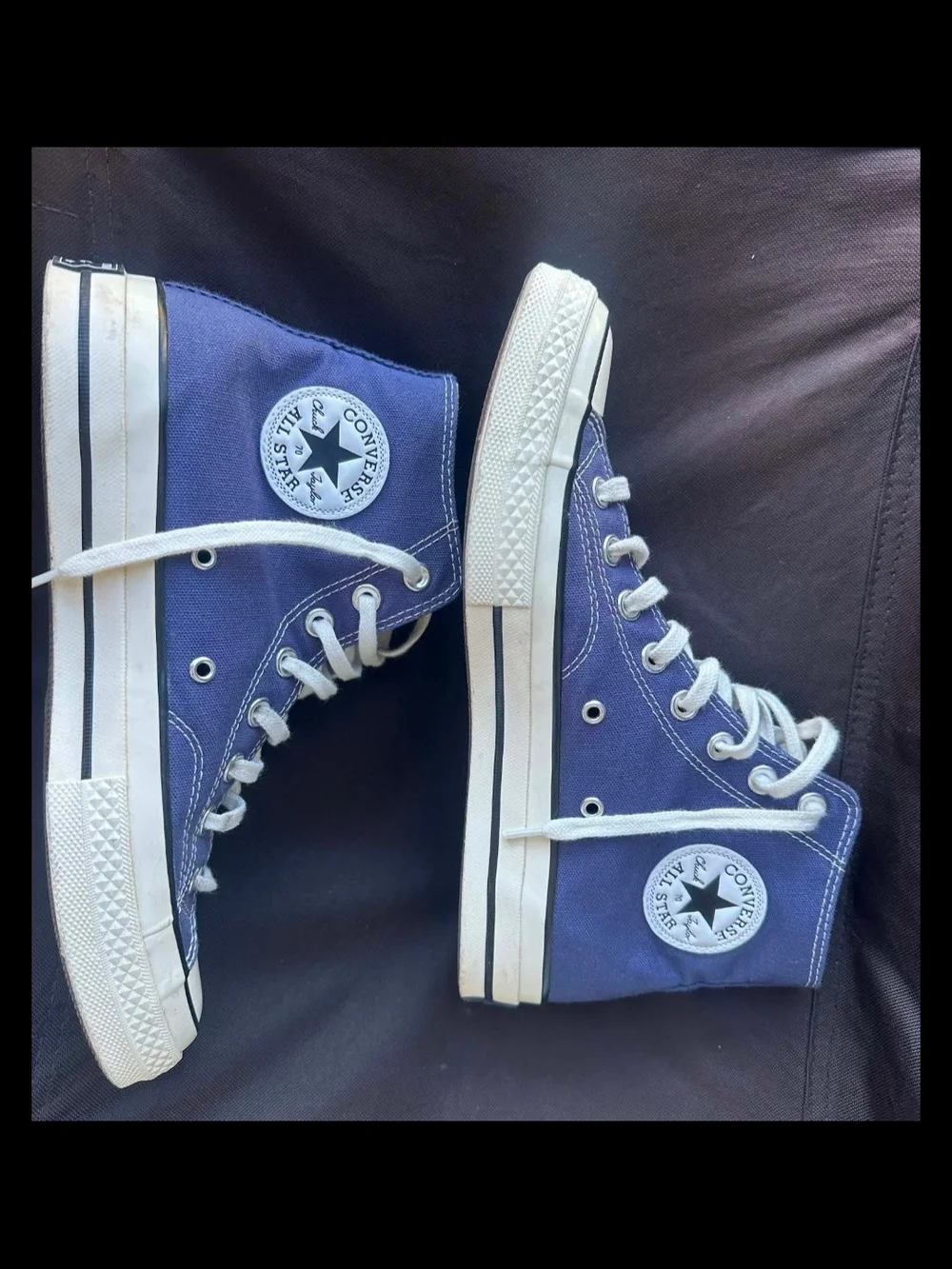 Converse Navy and White High-Top Sneakers